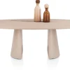 Lund, eetkamertafel ovaal 240 x 120 cm. - stone-skin - cone poot - Desert