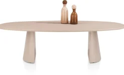 Lund, eetkamertafel ovaal 270 x 120 cm. - stone-skin - cone poot - Desert
