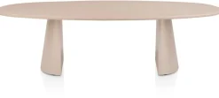 Lund, eetkamertafel ovaal 270 x 120 cm. - stone-skin - cone poot - Desert