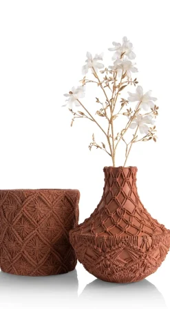 Maeve vaas H33cm in de kleur Terra Cotta - COCOmaison