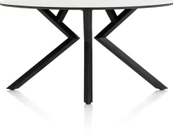 Masura ellipsvormige bartafel met zwarte metalen poot 180x100cm