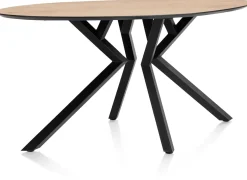 Masura ellipsvormige bartafel met zwarte metalen poot 180x100cm