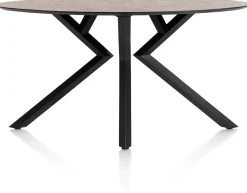 Masura ellipsvormige bartafel met zwarte metalen poot 180x100cm