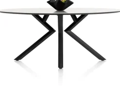 Masura ellipsvormige bartafel met zwarte metalen poot 220x105cm