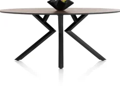 Masura ellipsvormige bartafel met zwarte metalen poot 220x105cm