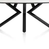 Masura ellipsvormige eettafel met zwarte metalen poot 220x105cm
