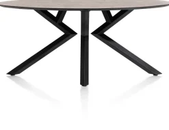 Masura ellipsvormige eettafel met zwarte metalen poot 180x100cm