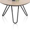 Masura hoge salontafel met zwart metalen poot 68x67,5cm