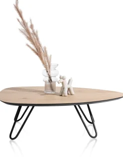 Masura lage salontafel met zwart metalen poot 110x88cm