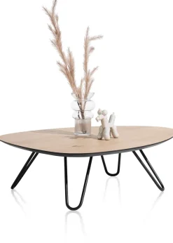 Masura lage salontafel met zwart metalen poot 110x88cm