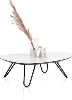 Masura lage salontafel met zwart metalen poot 110x88cm