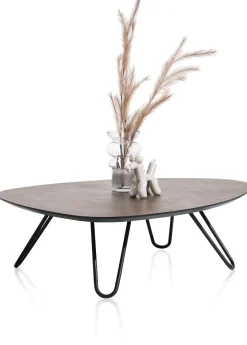 Masura lage salontafel met zwart metalen poot 110x88cm