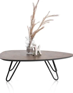 Masura lage salontafel met zwart metalen poot 110x88cm
