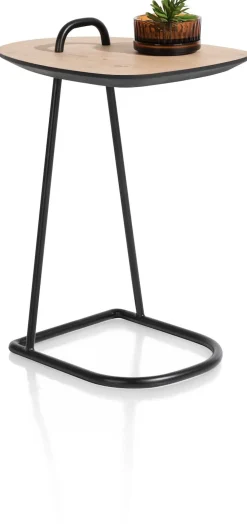 Masura laptoptafel met zwart metalen poot 55x48cm