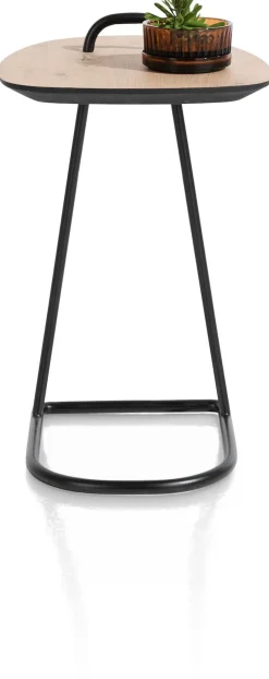 Masura laptoptafel met zwart metalen poot 55x48cm