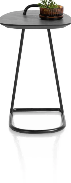 Masura laptoptafel met zwart metalen poot 55x48cm