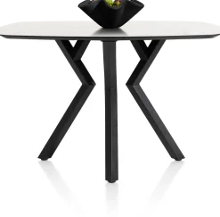 Masura ovale bartafel met zwarte metalen poot 150x105cm