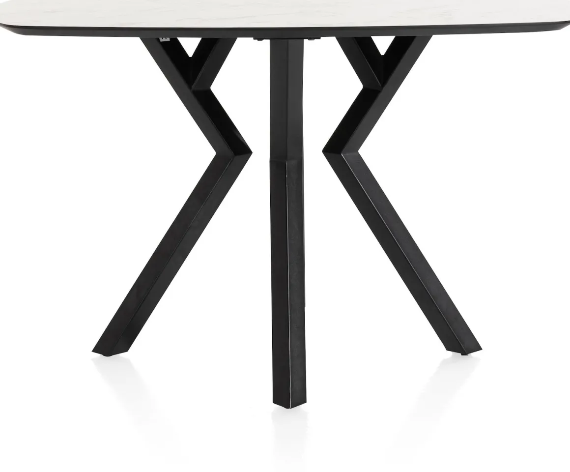 Masura ovale bartafel met zwarte metalen poot 150x105cm