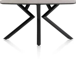 Masura ovale bartafel met zwarte metalen poot 200x105cm