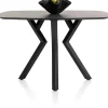 Masura ovale bartafel met zwarte metalen poot 150x105cm