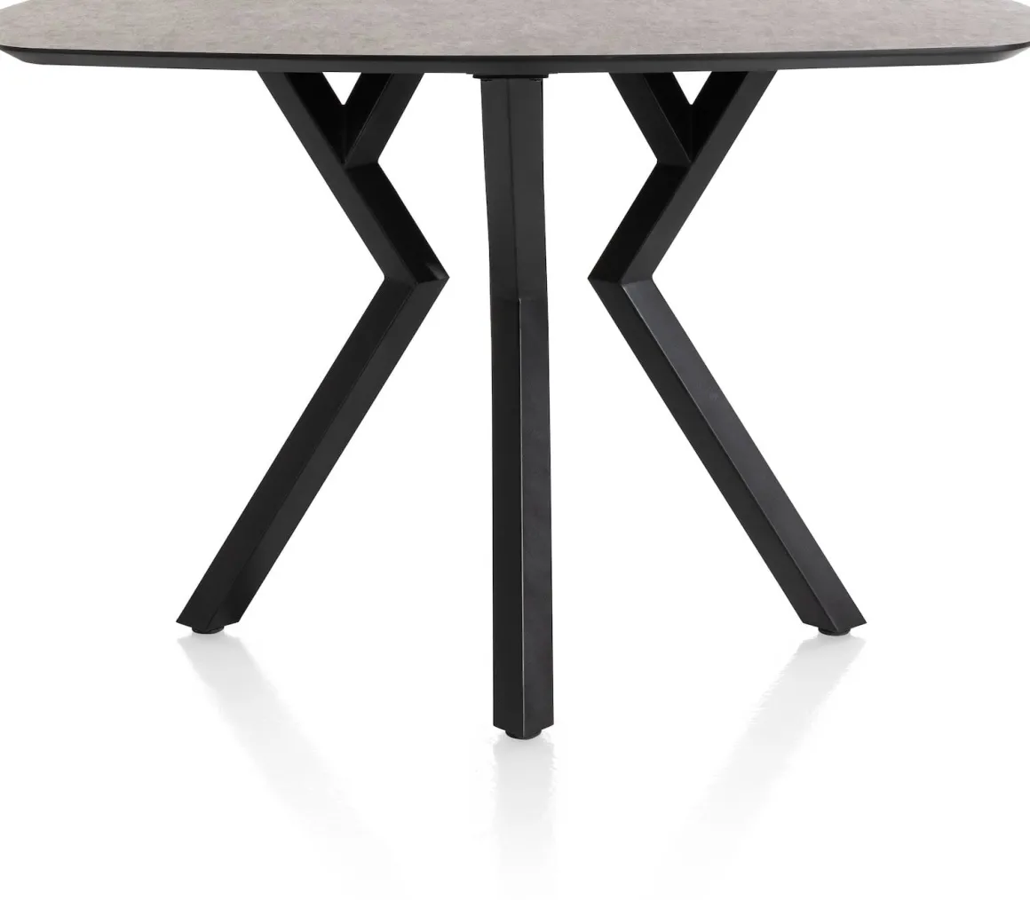 Masura ovale bartafel met zwarte metalen poot 150x105cm