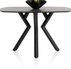 Masura ovale bartafel met zwarte metalen poot 150x105cm