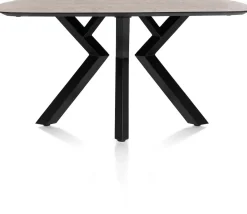 Masura ovale eettafel met zwarte metalen poot 150x105cm