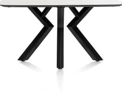 Masura ovale eettafel met zwarte metalen poot 150x105cm