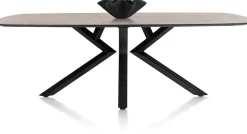 Masura ovale eettafel met zwarte metalen poot 240x110cm
