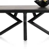 Masura ovale uitschuiftafel met metalen poot 180(+60)x110cm