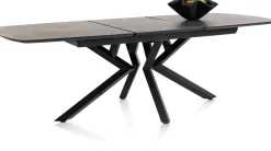 Masura ovale uitschuiftafel met metalen poot 180(+60)x110cm