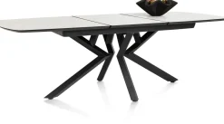Masura ovale uitschuiftafel met metalen poot 180(+60)x110cm
