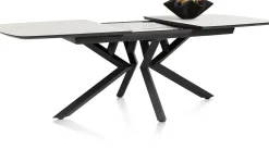 Masura ovale uitschuiftafel met metalen poot 180(+60)x110cm