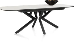 Masura ovale uitschuiftafel met metalen poot 180(+60)x110cm