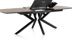 Masura ovale uitschuiftafel met metalen poot 180(+60)x110cm