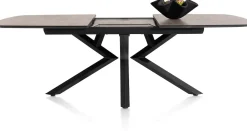 Masura ovale uitschuiftafel met metalen poot 180(+60)x110cm