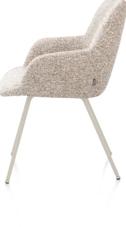 Mats, armstoel 4-poots - creme - stof Luton - koper