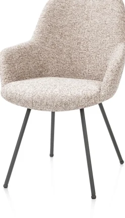 Mats, armstoel 4-poots - grafiet - stof Luton - koper