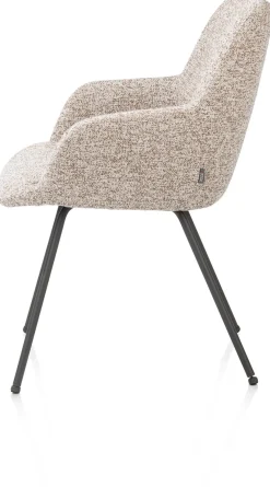 Mats, armstoel 4-poots - grafiet - stof Luton - koper