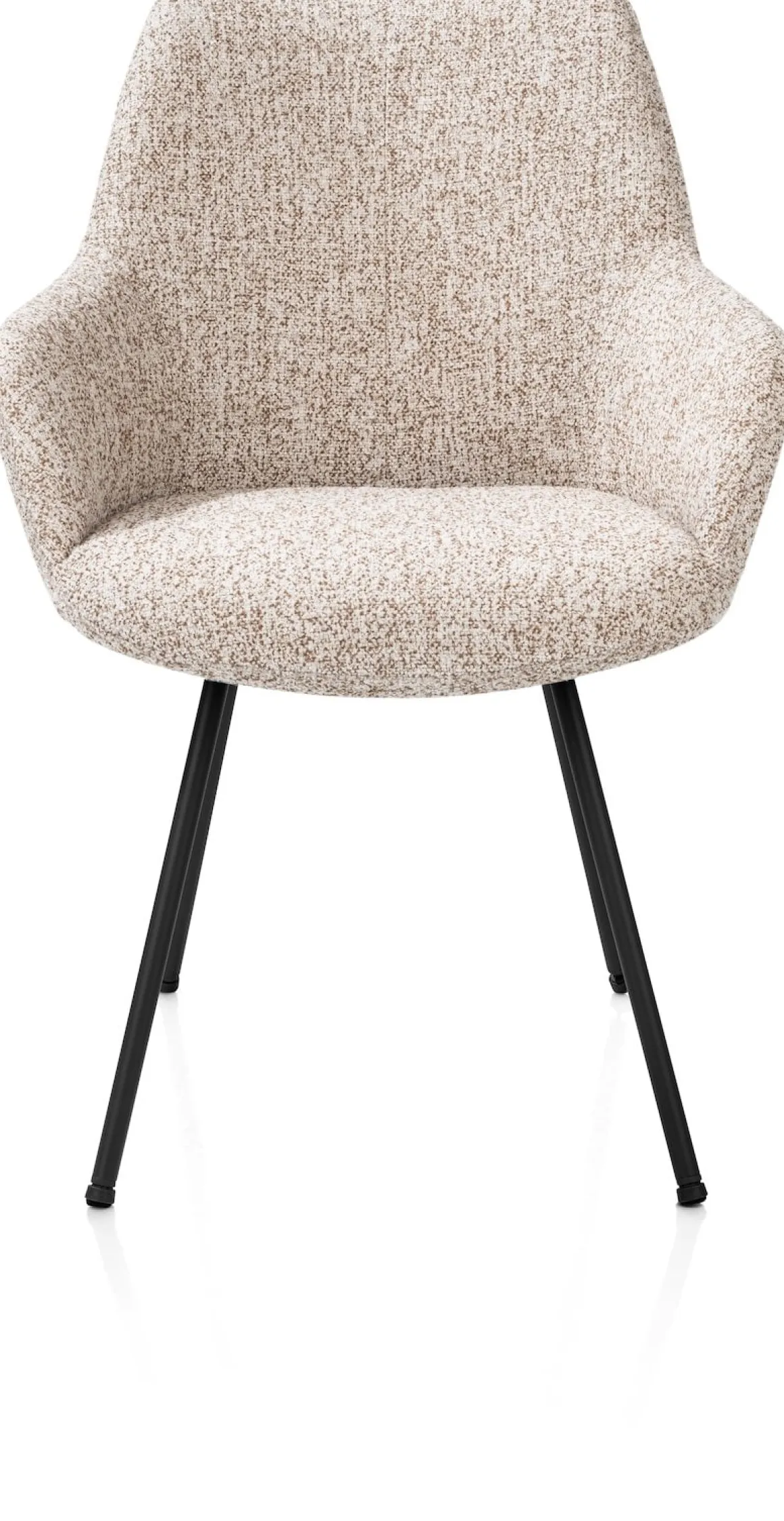 Mats, armstoel 4-poots - rough off black - stof Luton - koper