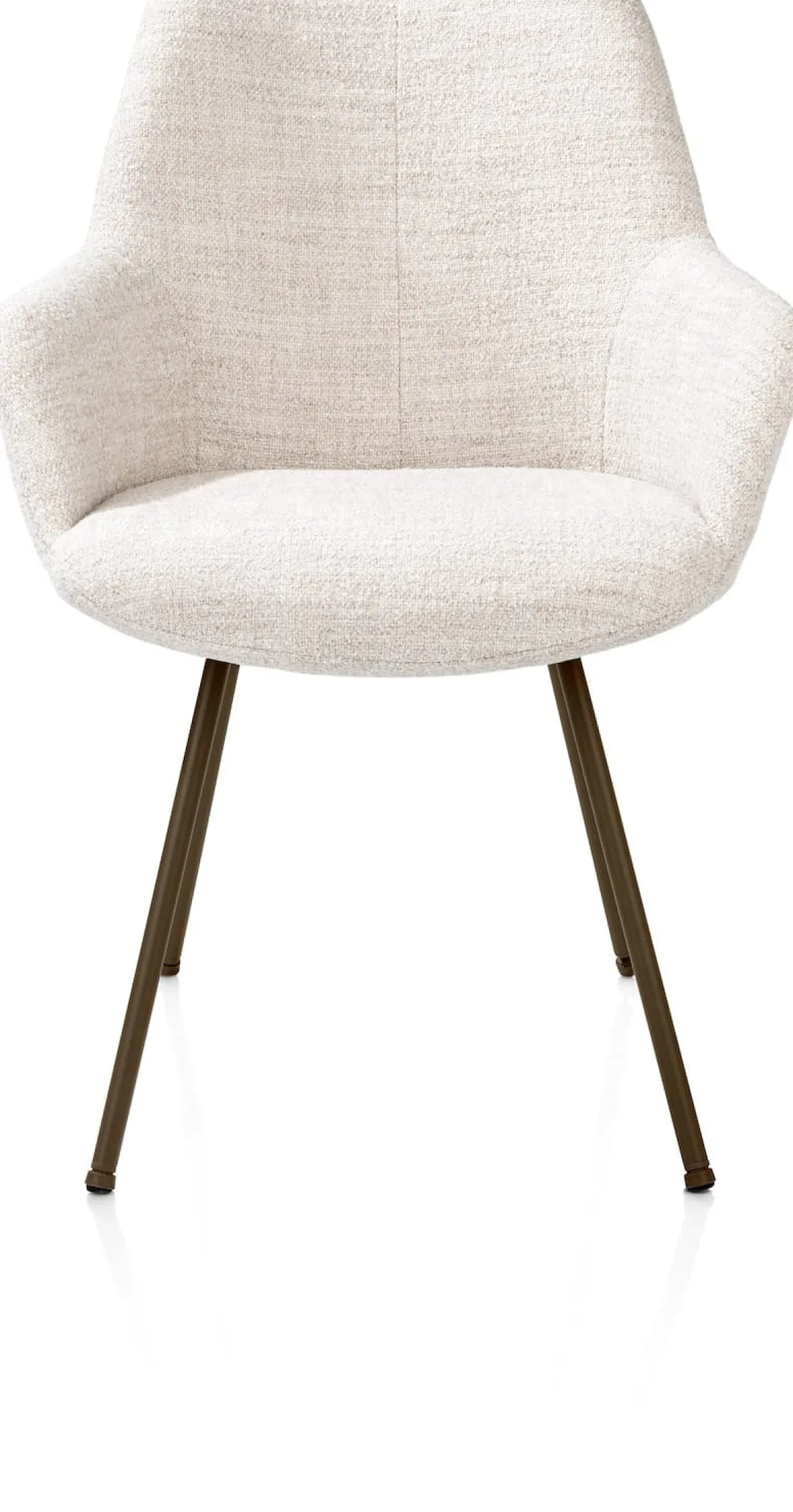 Mats, armstoel 4-poots - steelbrown - stof Luton - Creme