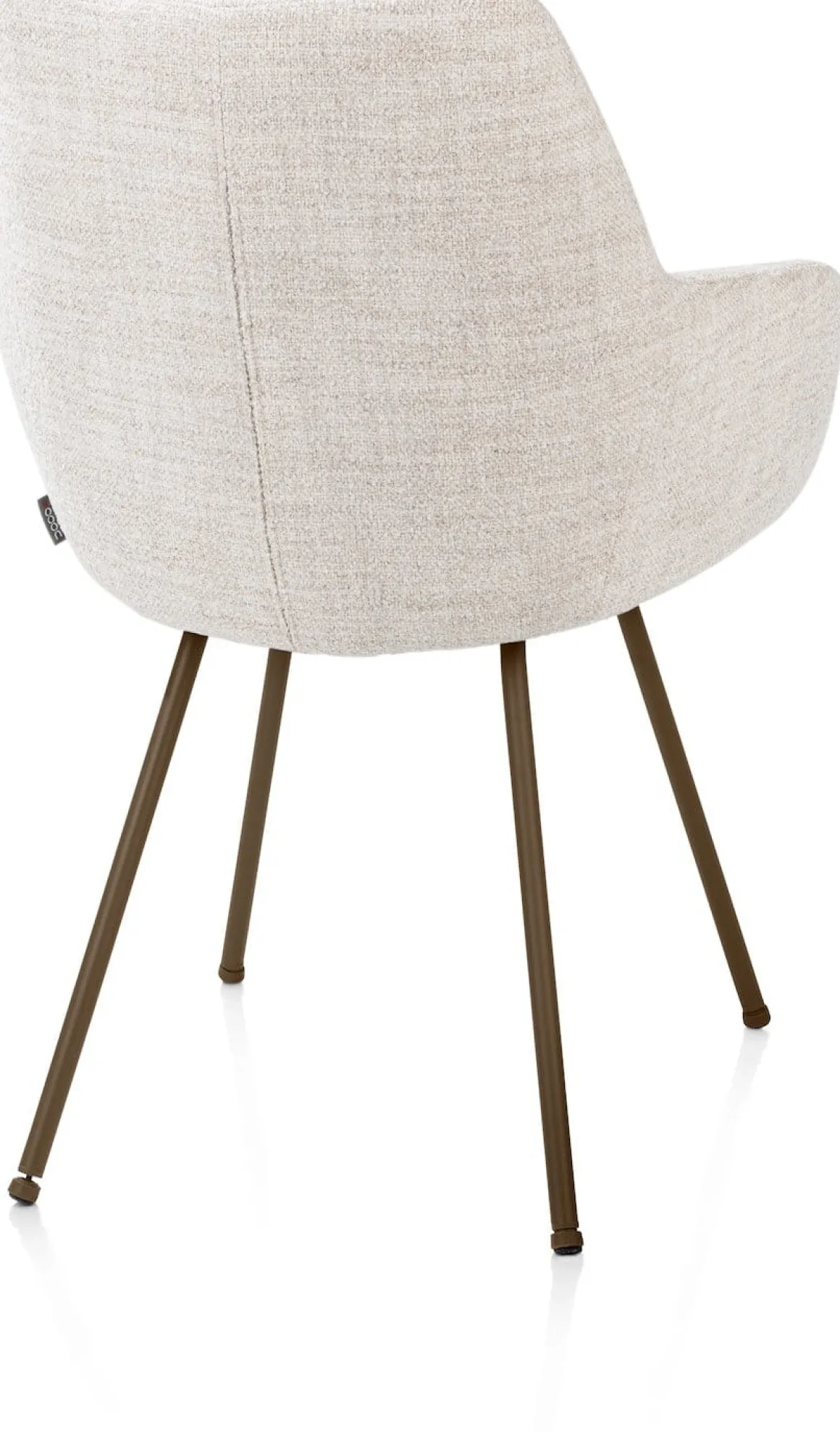 Mats, armstoel 4-poots - steelbrown - stof Luton - Creme