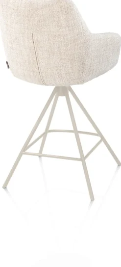 Mats, barstoel - metalen 4-pootjes - creme - Luton - Creme
