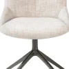 Mats, eetkamerstoel - draaibaar - grafiet - Luton - Creme