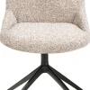 Mats, eetkamerstoel - draaibaar - rough off black - Luton - koper