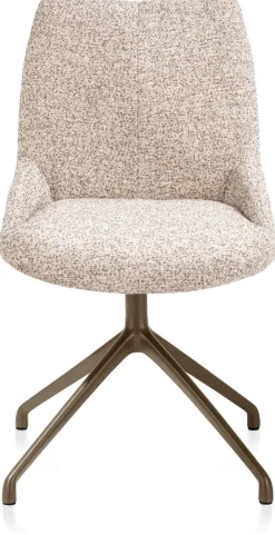 Mats, eetkamerstoel - draaibaar - steelbrown - Luton - koper