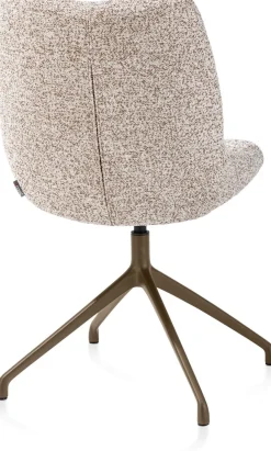 Mats, eetkamerstoel - draaibaar - steelbrown - Luton - koper