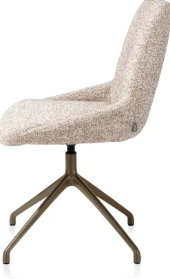 Mats, eetkamerstoel - draaibaar - steelbrown - Luton - koper