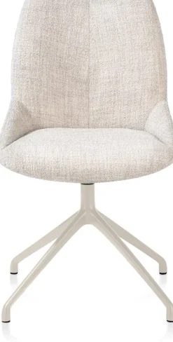 Mats, eetkamerstoel - draaibaar - creme - Luton - Creme