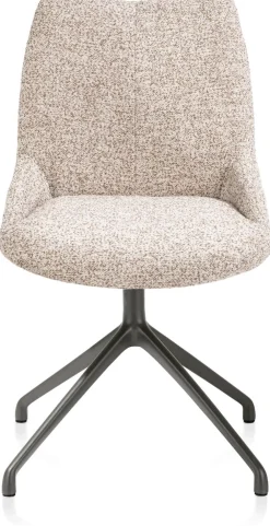 Mats, eetkamerstoel - draaibaar - grafiet - Luton - koper